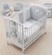 Italbaby кроватка с креплением для второго уровня Peluche белый-серый 070-0820-0076