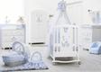 Italbaby кроватка с креплением для второго уровня Peluche белый-голубой 070.0820-0072