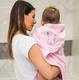 BabyOno полотенце велюровое с капюшоном 100х100 цвет розовый Сова 540/03bo