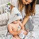 BabyOno полотенце велюровое с капюшоном 76х76 цвет серый Барсук 538/02bo