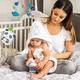 BabyOno полотенце велюровое с капюшоном 76х76 цвет белый Кролик 538/01bo