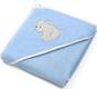 BabyOno полотенце велюровое с капюшоном 100х100 цвет голубой Мишка 540/04bo