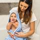 BabyOno полотенце велюровое с капюшоном 100х100 цвет голубой Мишка 540/04bo