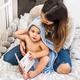 BabyOno полотенце велюровое с капюшоном 100х100 цвет голубой Мишка 540/04bo