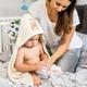 BabyOno полотенце велюровое с капюшоном 100х100 цвет кремовый Олененок 540/05bo