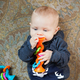 Fat Brain Toys прорезыватель-погремушка на присосках pipSquigz Loops оранжевый F165MLafk