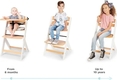 Kinderkraft стільчик для годування з подушкою Enock White Wood White Wood KHENOC0PWHT0000