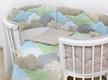 Ovalbed набор в кроватку 7в1 Облака 3D Т-8-20