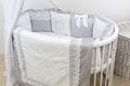 Ovalbed набір постільної білизни в ліжечко Royal baby серый d197