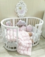 Ovalbed кроватка овальная 8в1 Deluxe +полозья для укачивания White ODL-1