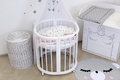 Ovalbed кроватка овальная 8в1 Deluxe +полозья для укачивания White ODL-1