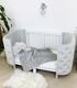 Ovalbed дитяче ліжечко трансформер 3в1 Blush каретна стяжка + маятник grey 15123grey