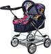 Melogo коляска для кукол 9680W black/multicolor 24563ber