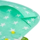 Екопупс непромокаючий нагрудник з кишенею Eсo Cotton Premium 21х30 звездочки, ментол EPB-008