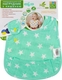 Екопупс непромокаючий нагрудник з кишенею Eсo Cotton Premium 21х30 звездочки, ментол EPB-008