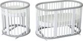 Ovalbed кроватка овальная 8в1 Deluxe +полозья для укачивания Monohroom ODL-09