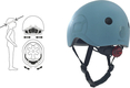 Scoot&Ride шолом захисний дитячий з ліхтариком (S/M) серо-синий SR-190605-STEEL