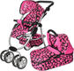 Melogo коляска для ляльок 9662M pink/black 22154ber
