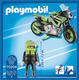 Playmobil конструктор мотоцикл с мотоциклистом 70204ep
