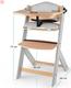 Kinderkraft стільчик для годування з подушкою Enock White Wood Gray Wood KHENOC0PGRY0000