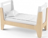 Indigowood кровать-трансформер Tower Baby 120 x 60 см с съемной спинкой белое/натуральное дерево (с дополнительным бортиком) 41788-indigo