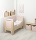 Indigowood кровать-трансформер Tower Baby 120 x 60 см с съемной спинкой розовое/натуральное дерево (с дополнительным бортиком) 41789-indigo