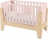 Indigowood кровать-трансформер Tower Baby 120 x 60 см с съемной спинкой розовое/натуральное дерево (с дополнительным бортиком) 41789-indigo