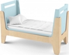 Indigowood кровать-трансформер Tower Baby 120 x 60 см с съемной спинкой голубое/натуральное дерево ( с дополнительным бортиком) 41790-indigo