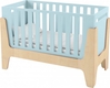 Indigowood кровать-трансформер Tower Baby 120 x 60 см с съемной спинкой голубое/натуральное дерево ( с дополнительным бортиком) 41790-indigo