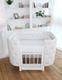 Ovalbed дитяче ліжечко трансформер 3в1 Blush каретна стяжка + маятник white 15123white