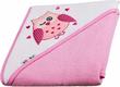 Akuku полотенце с капюшоном Сова 80x80см розовое A1233