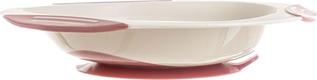Akuku тарілка на присосці розовый-серый A0525