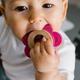 BabyOno прорезыватель для зубов деревянно-силиконовый "Бабочка" (Розовый) 1075/01bo