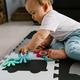 BabyOno прорезыватель для зубов деревянно-силиконовый "Краб" (Голубой) 1075/02bo