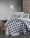 First Choice КПБ de luxe ранфорс цветной евро edmon navy blue m017473