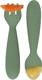 EZPZ набор столовых приборов (ложка и вилка) оливковый MINI UTENSILS OLIVE