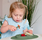 EZPZ набор столовых приборов (ложка и вилка) оливковый MINI UTENSILS OLIVE