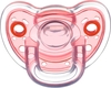 Bebe Confort пустышка силиконовая Natural Physio 18/36 месяцев красно-прозрачная 3104201260