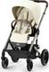 Cybex коляска прогулянкова Balios S Lux TPE з бампером Seashell Beige 522002565bbg