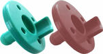 MinikOiOi пустышка ортодонтическая силиконовая Basics-Soother 0+ 2 шт. Аqua Green / Velvet Ros 101030004