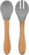 MinikOiOi ложка та вилка силіконові Dig In Powder Grey 101060057