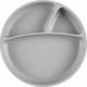 MinikOiOi тарелка секционная на присоске силиконовая Portions Powder Grey 101050004