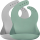 MinikOiOi нагрудник силіконовий 100% Basics 2шт River Green/Powder 101020067