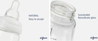 Difrax стеклянная антиколиковая бутылочка с силиконовой соской 250 мл S-bottle Natural Pink 736FE Pink