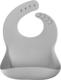 MinikOiOi нагрудник силиконовый 100% Basics  Powder Grey 101020054