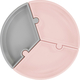 MinikOiOi тарелка секционная на присоске силиконовая Puzzle Pinky Pink/Powder Grey 101050058