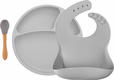 MinikOiOi набор для кормления силиконовый BLW Set II Powder Grey 101070017
