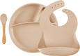MinikOiOi набор для кормления силиконовый BLW Set II Bubble Beige 101070023