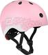 Scoot&Ride шлем защитный детский с фонариком (XXS/XS) светоотражающий розовый SR-210225-ROSE