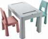 Tega дитячий комплект Teggi Multifun 1+2 (столик та два стільці) розовый-серый-бирюзовый TI-011-174